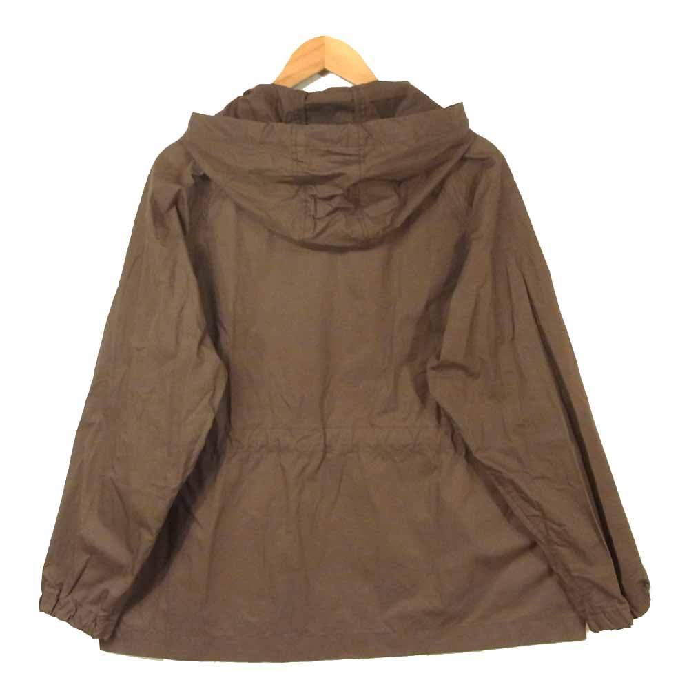 MARGARET HOWELL マーガレットハウエル 19AW ROOFED FINE COTTON TWILL コーティング加工 ジップ フード ジャケット ブラウン系 M【中古】