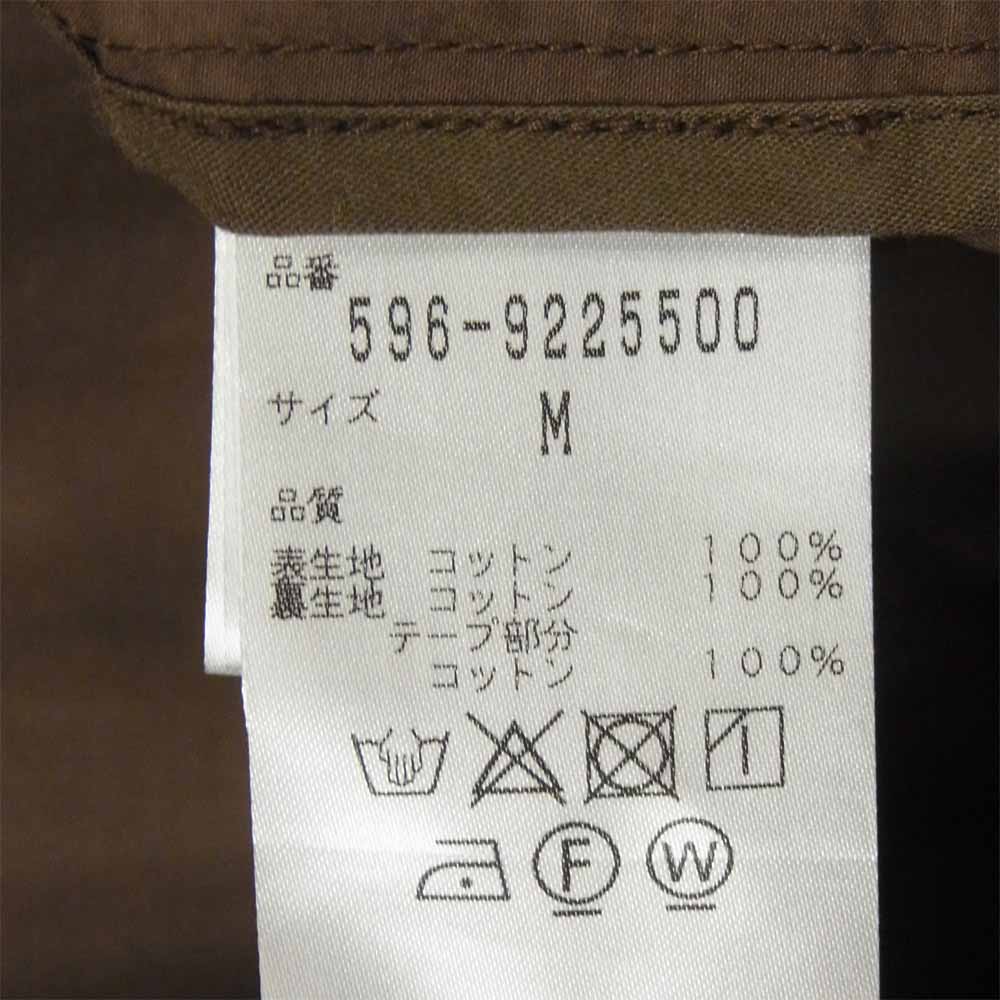 MARGARET HOWELL マーガレットハウエル 19AW ROOFED FINE COTTON TWILL コーティング加工 ジップ フード ジャケット ブラウン系 M【中古】