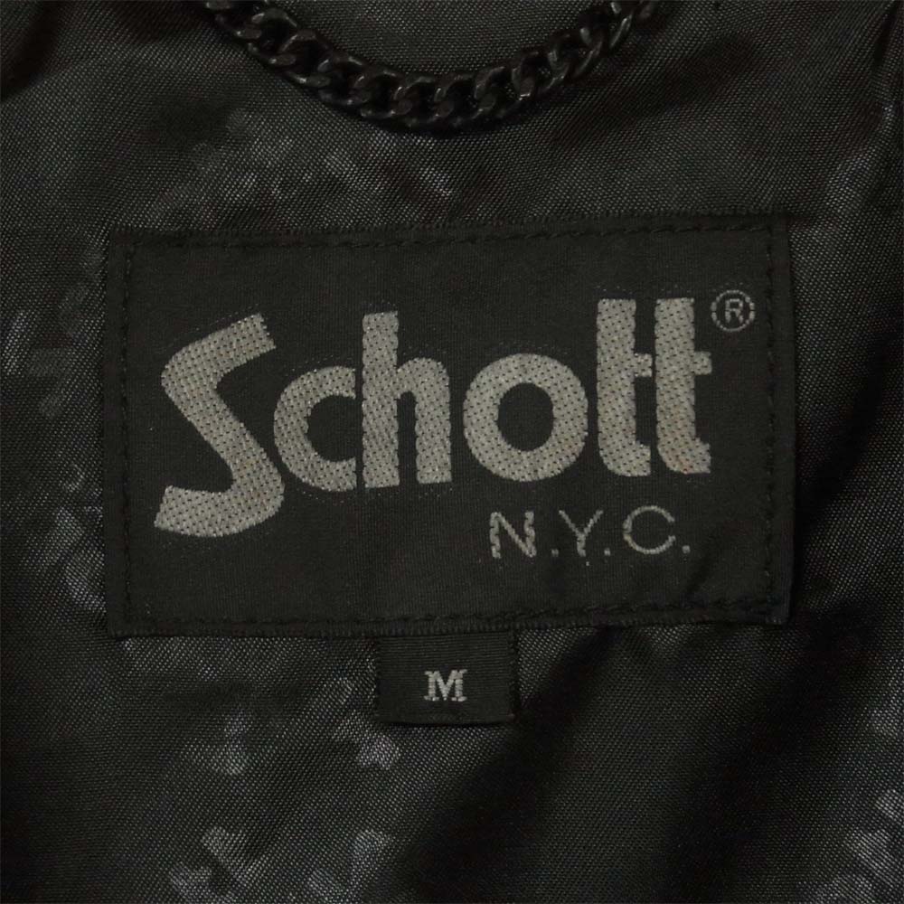 schott ショット 3181070 FREAK’S STORE フリークスストア別注 セミダブル ライダース レザー ジャケット ブラック系 M【中古】