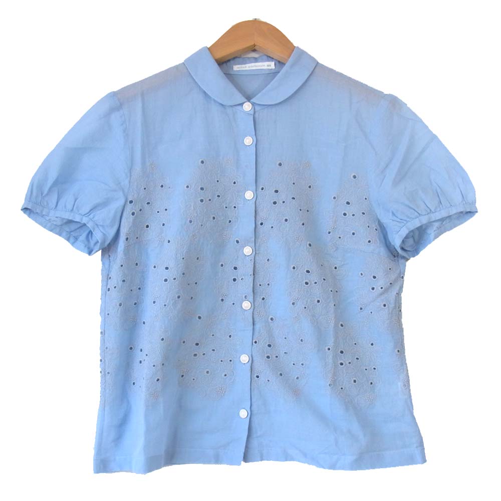 mina perhonen ミナペルホネン us1823 sometimes lucky ブラウス ブルー系 40【中古】
