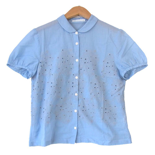mina perhonen ミナペルホネン us1823 sometimes lucky ブラウス ブルー系 40【中古】