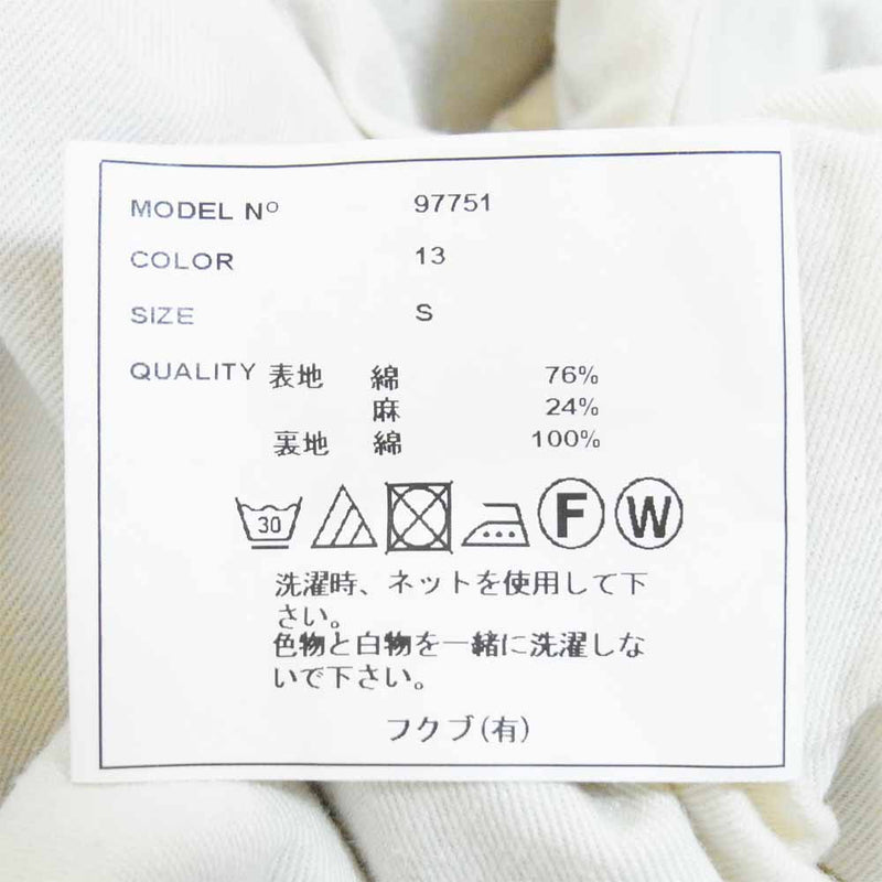 YAECA ヤエカ 97751 タックドレス ワンピース 日本製 コットン リネン 七分袖 ブラック系 S【中古】