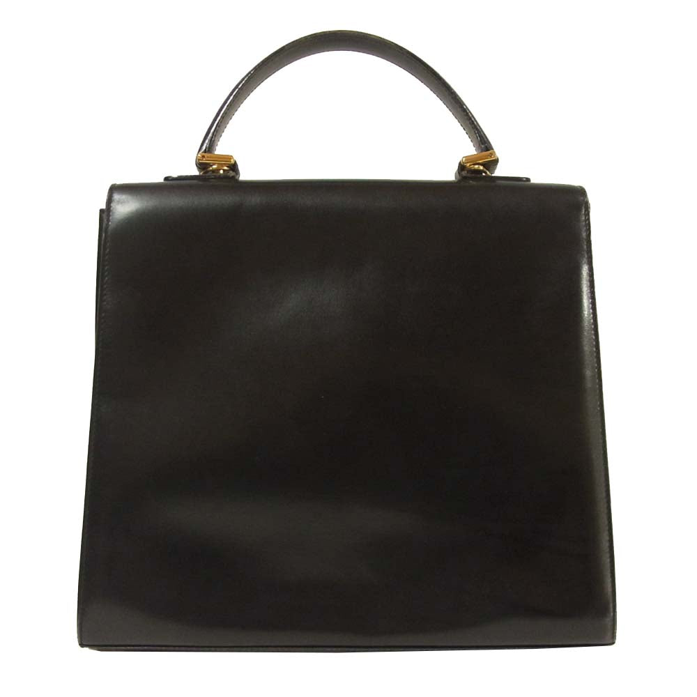 GUCCI グッチ レディロック ハンド バッグ ショルダー レザー 鍵付き イタリア製 ブラック系【中古】