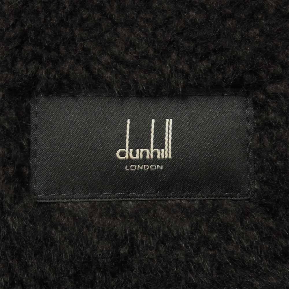 Dunhill ダンヒル 国内正規品 総ムートン ファー 毛皮 フライト ジャケット イタリア製 ダークブラウン系 S【中古】