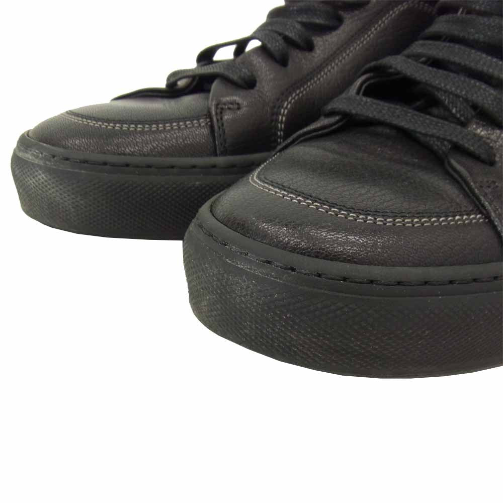 HUGO BOSS ヒューゴボス ローカット  レザー スニーカー ブラック系 40【中古】