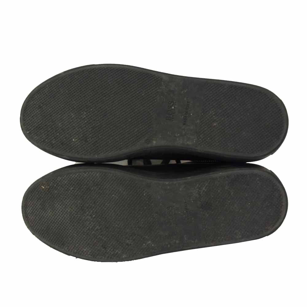 HUGO BOSS ヒューゴボス ローカット  レザー スニーカー ブラック系 40【中古】