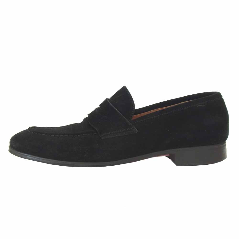 Santoni サントーニ スエード ローファー ブラック系 5 1/2【中古】