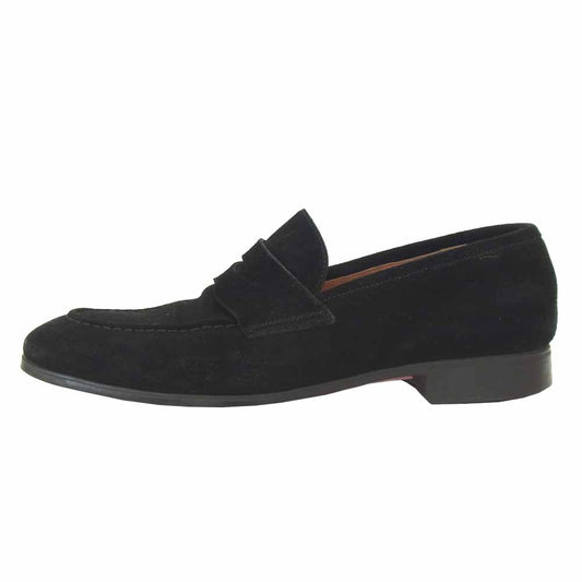 Santoni サントーニ スエード ローファー ブラック系 5 1/2【中古】