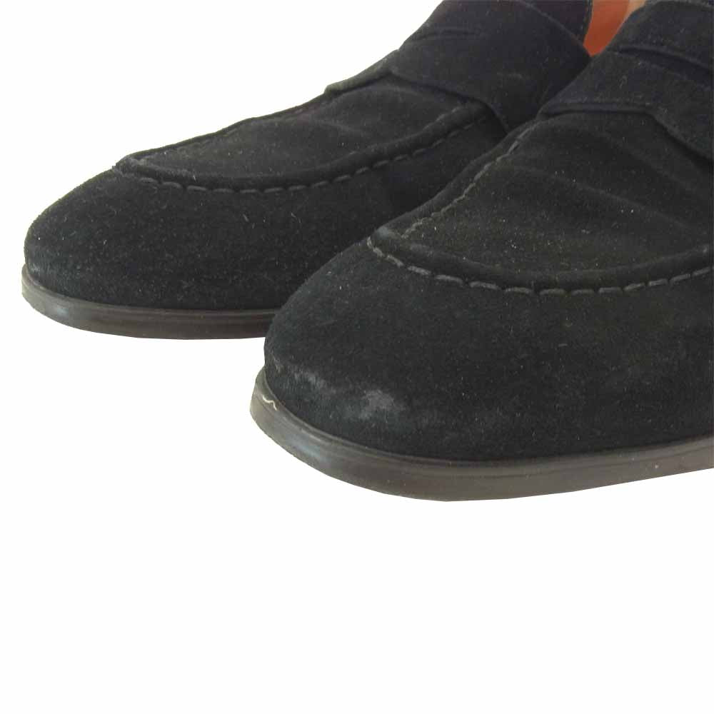 Santoni サントーニ スエード ローファー ブラック系 5 1/2【中古】