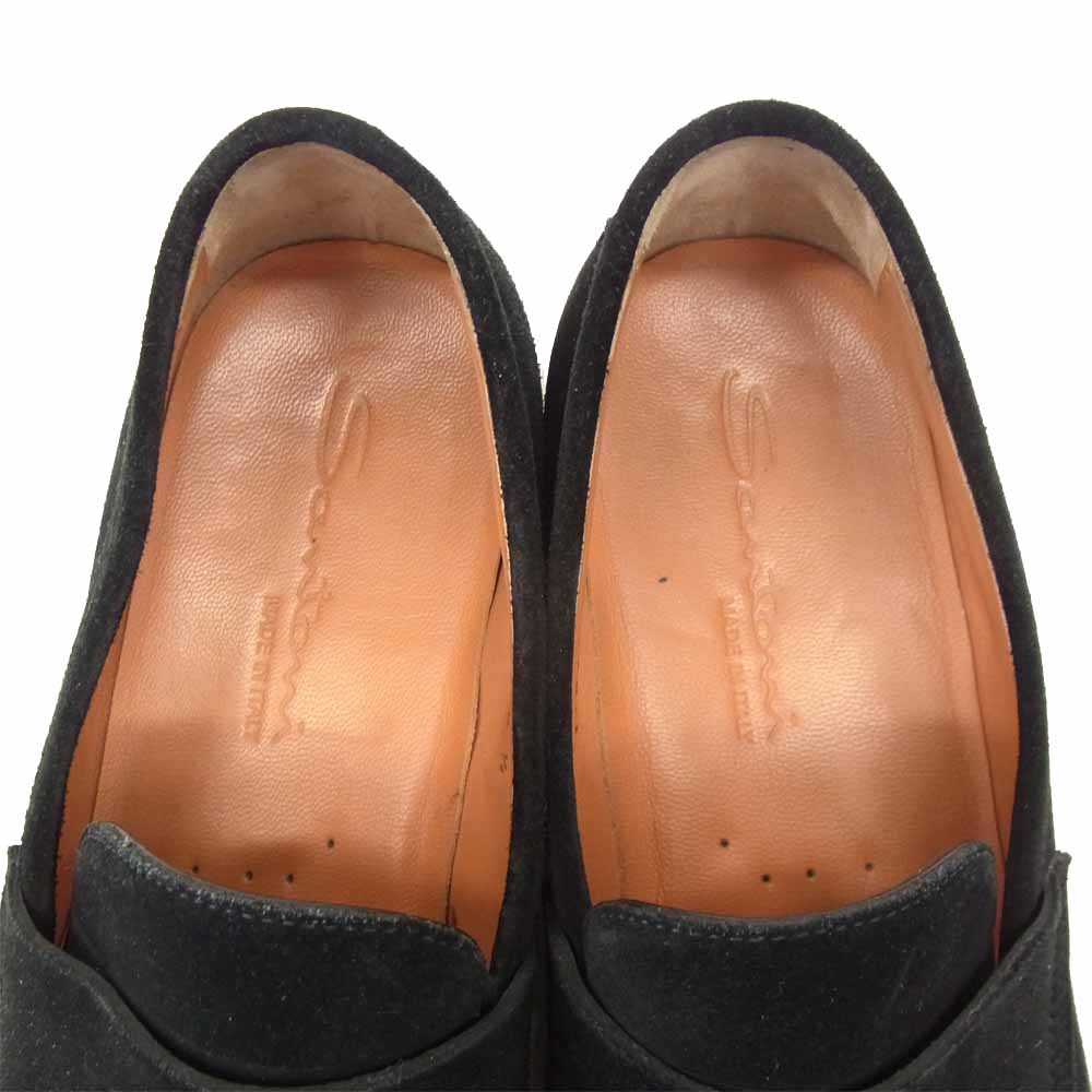 Santoni サントーニ スエード ローファー ブラック系 5 1/2【中古】