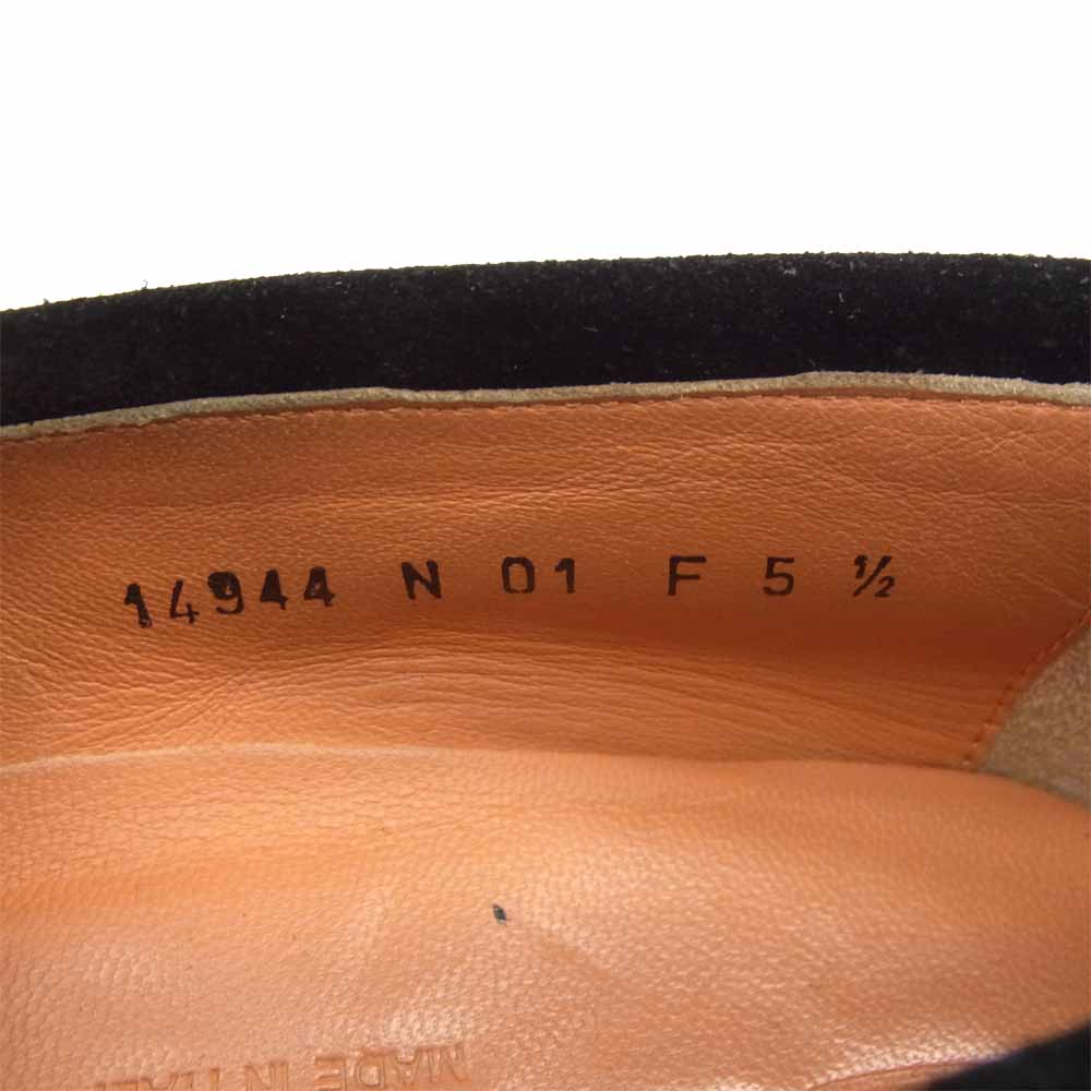 Santoni サントーニ スエード ローファー ブラック系 5 1/2【中古】