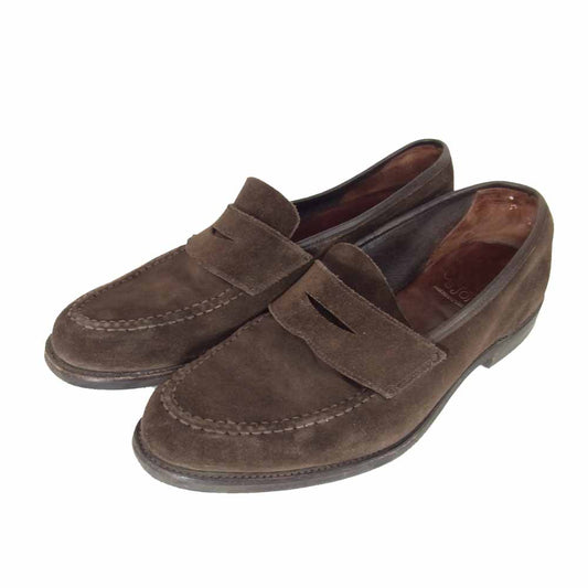 クロケット&ジョーンズ スエード ローファー シューズ ブラウン系 25cm程度【中古】