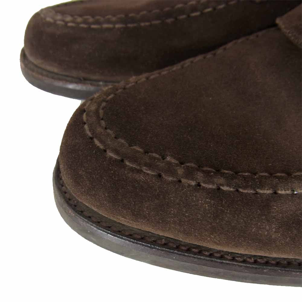 クロケット&ジョーンズ スエード ローファー シューズ ブラウン系 25cm程度【中古】