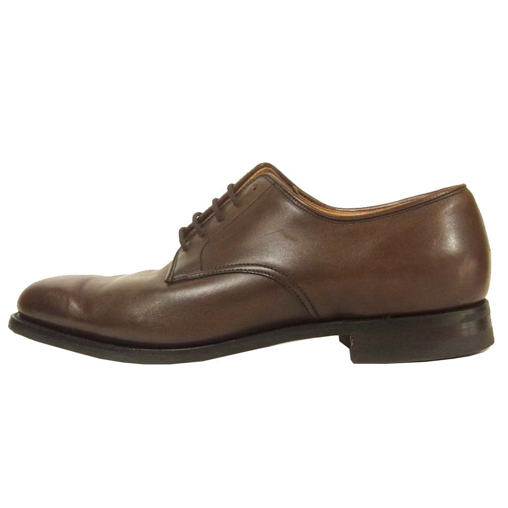 クロケット&ジョーンズ BURFORD 外羽根 プレーントゥ レザー ドレス シューズ ブラウン系 6.5E【中古】