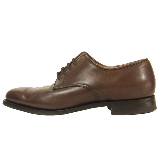クロケット&ジョーンズ BURFORD 外羽根 プレーントゥ レザー ドレス シューズ ブラウン系 6.5E【中古】