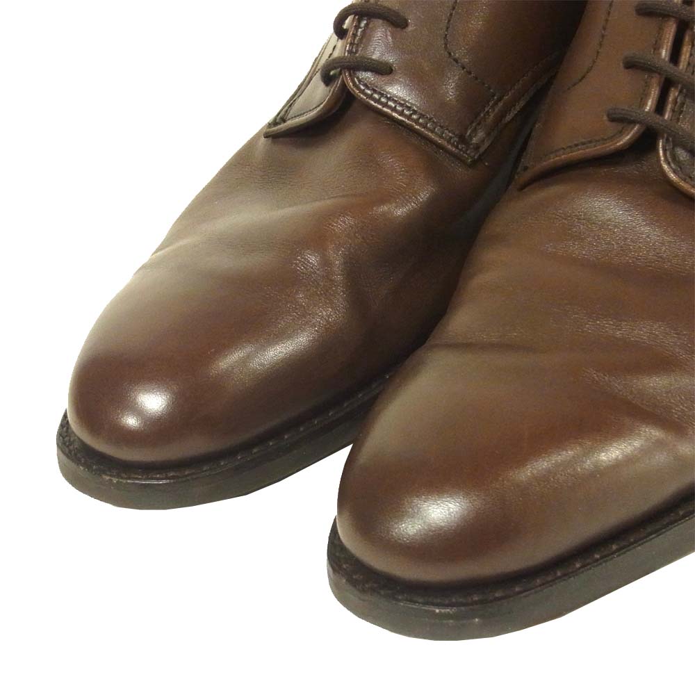 クロケット&ジョーンズ BURFORD 外羽根 プレーントゥ レザー ドレス シューズ ブラウン系 6.5E【中古】