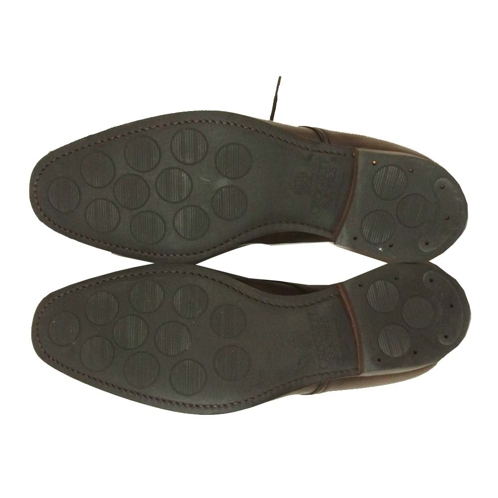 クロケット&ジョーンズ BURFORD 外羽根 プレーントゥ レザー ドレス シューズ ブラウン系 6.5E【中古】