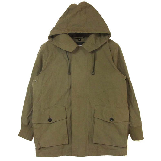 MARGARET HOWELL マーガレットハウエル 596-9225504 WORN COMPACT COTTON ライナー フード コート カーキ系 M【美品】【中古】