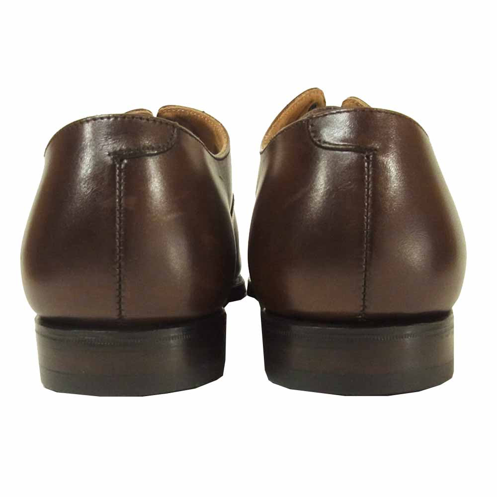 クロケット&ジョーンズ HALLAM 内羽根 ストレート チップ レザー ドレス シューズ ブラウン系 7E【中古】