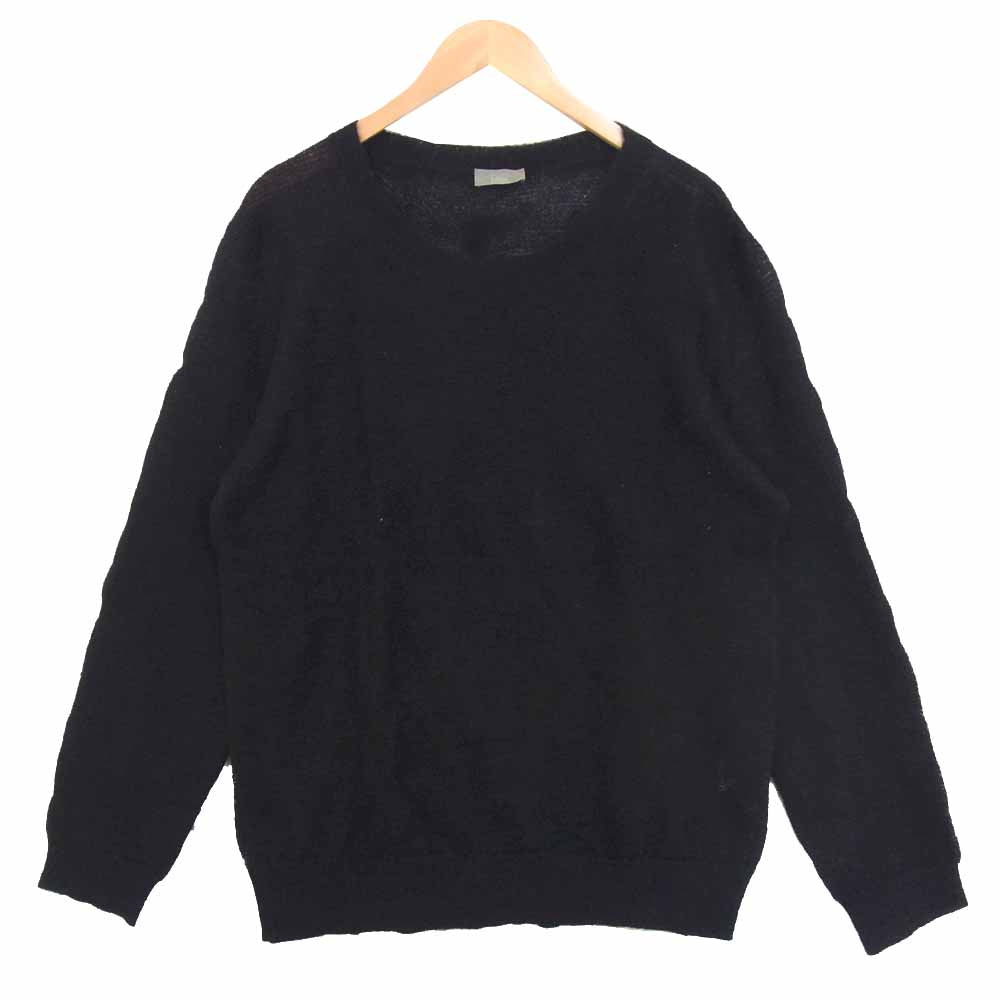 DIOR HOMME ディオールオム 07AW 7H3460940023 エディ期 国内正規品 モヘア ウール クルーネック ニット ダークネイビー系 L【中古】