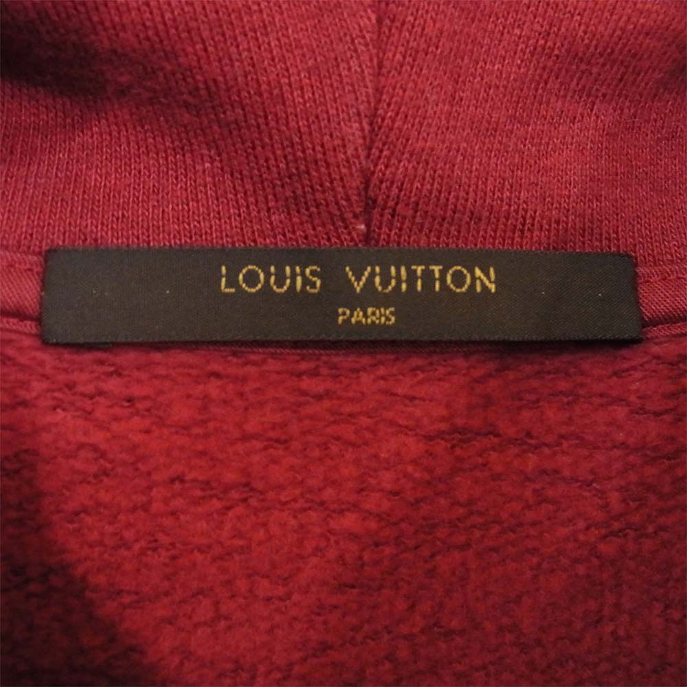 LOUIS VUITTON ルイ・ヴィトン ガストンV カシミア混 ジップパーカー イタリア製 エンジ系 L【中古】