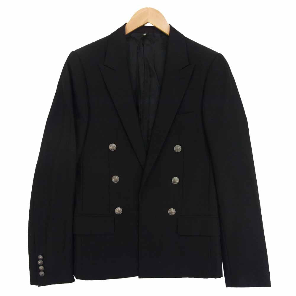 DIOR HOMME ディオールオム 05SS  5EH1026404  エディ期 国内正規品 シルク×ウール ピークトラペル テーラード ジャケット ブラック系 46【中古】