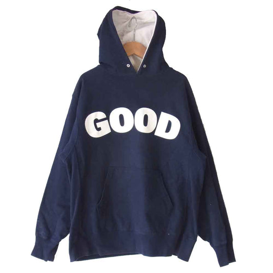 GOODENOUGH グッドイナフ ロゴ フーディ パーカー ネイビー系【中古】