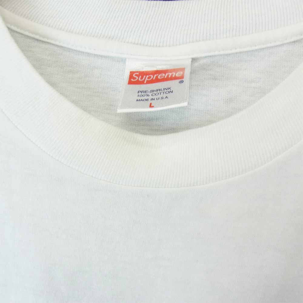 Supreme シュプリーム 1999 グッドイナフ GOODENOUGH コラボ ロゴ 胸ポケット クルーネック Tシャツ ホワイト系 L【中古】