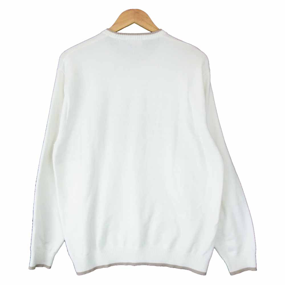 Supreme シュプリーム 20SS Chest Stripe Sweater チェスト ストライプ オフホワイト系 L【中古】