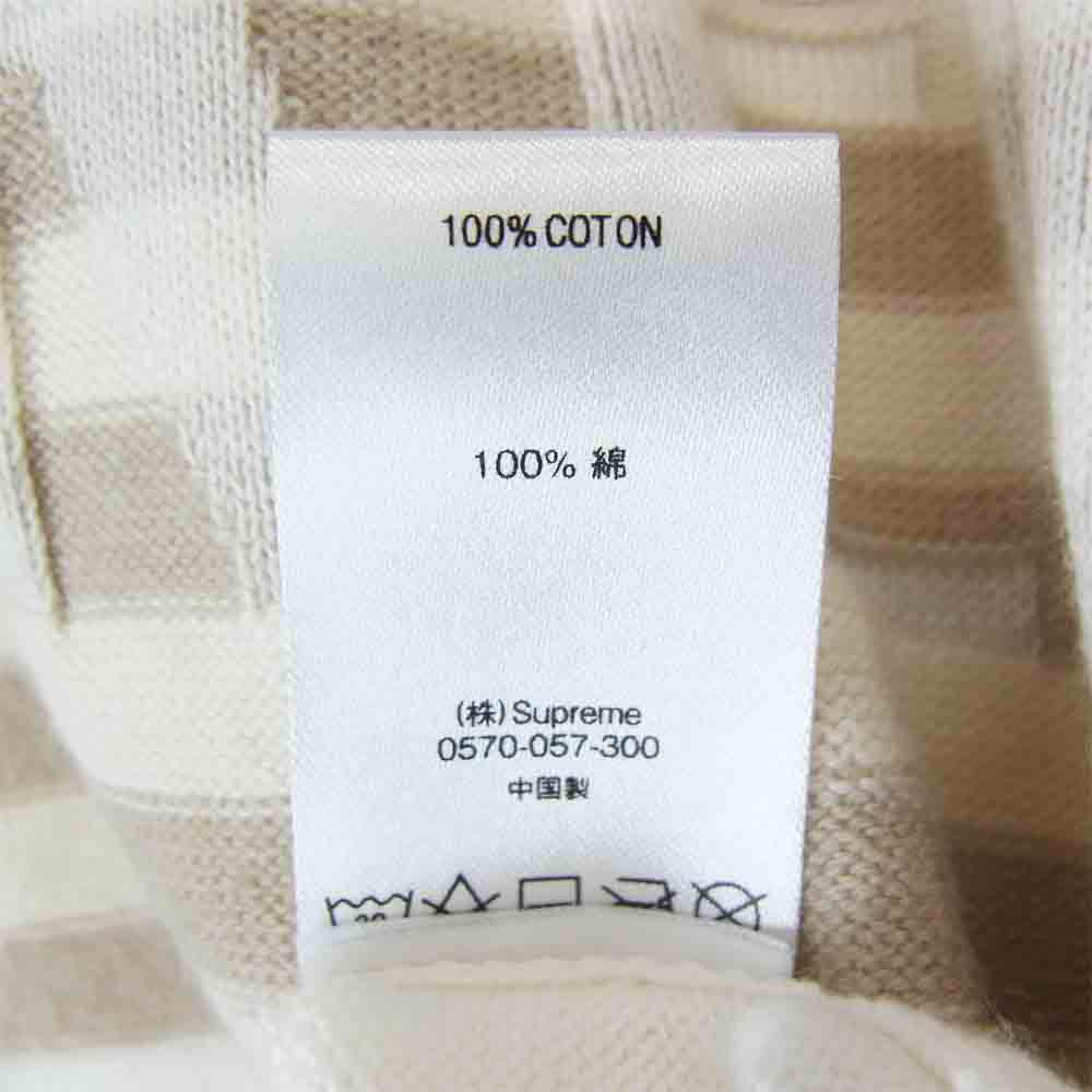Supreme シュプリーム 20SS Chest Stripe Sweater チェスト ストライプ オフホワイト系 L【中古】