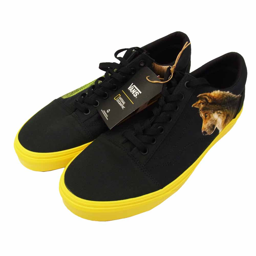VANS バンズ ×NATIONAL GEOGRAPHIC OLD SKOOL オールドスクール ブラック系 イエロー系 28.5cm【新古品】【未使用】【中古】