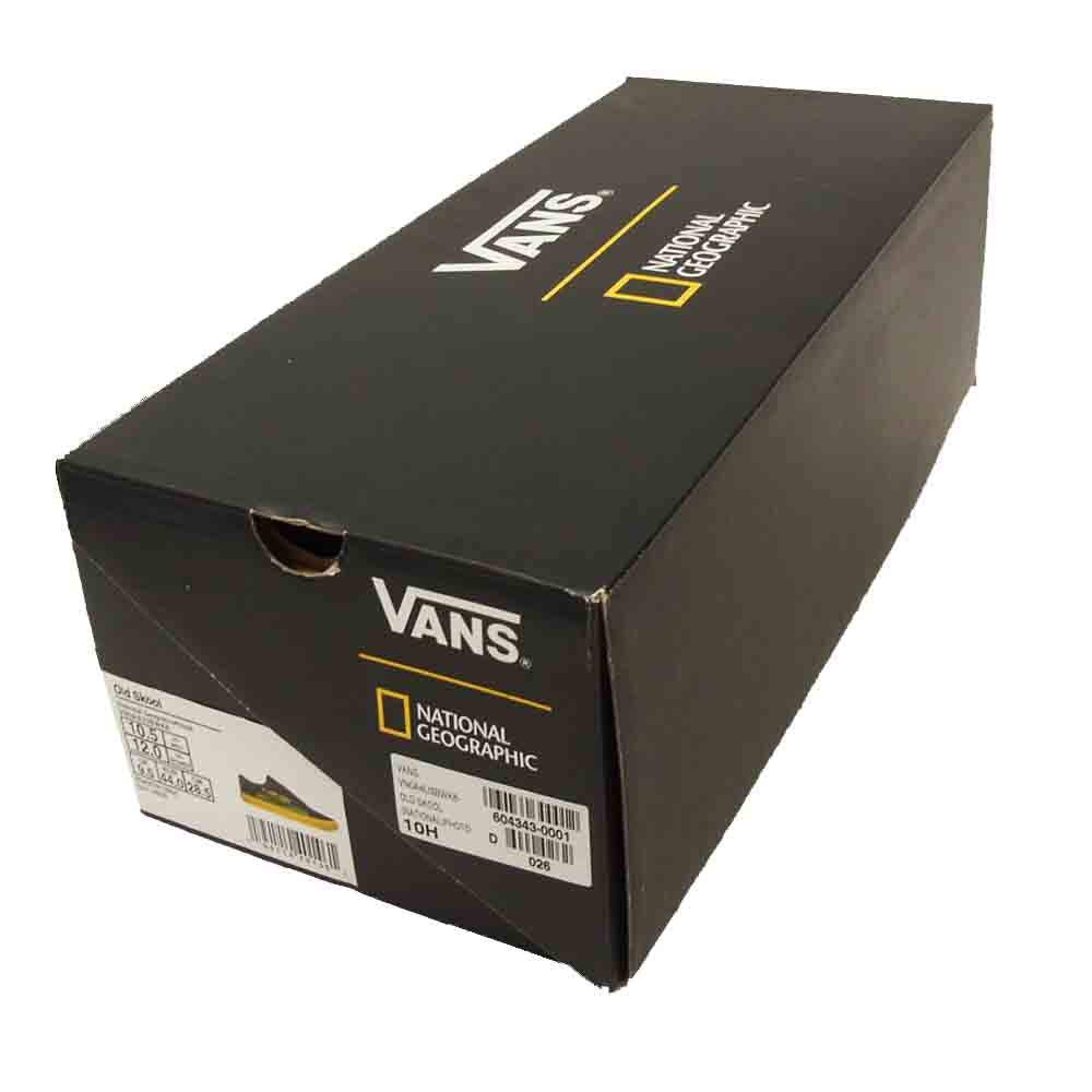 VANS バンズ ×NATIONAL GEOGRAPHIC OLD SKOOL オールドスクール ブラック系 イエロー系 28.5cm【新古品】【未使用】【中古】