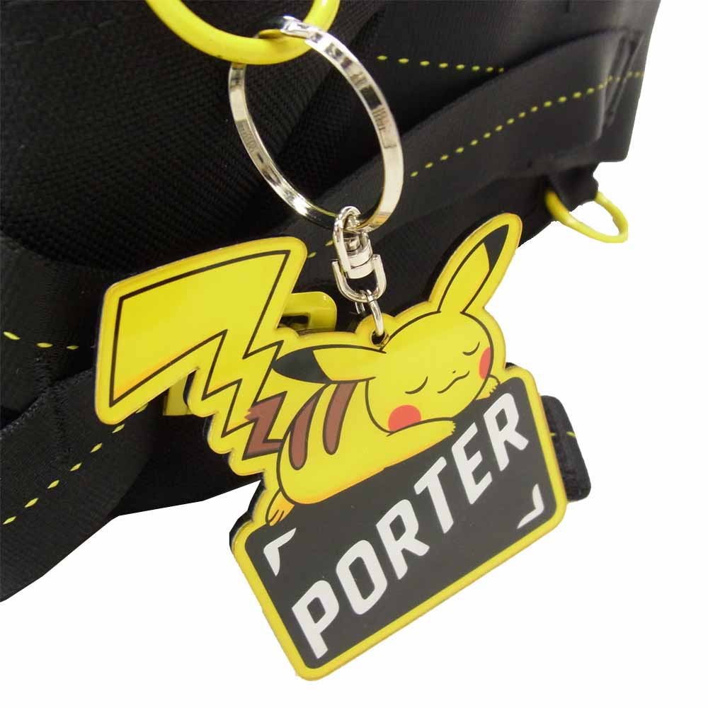 PORTER ポーター Pokemon ポケモン ピカチュウ ウエストバッグ ボディバッグ ブラック系【美品】【中古】