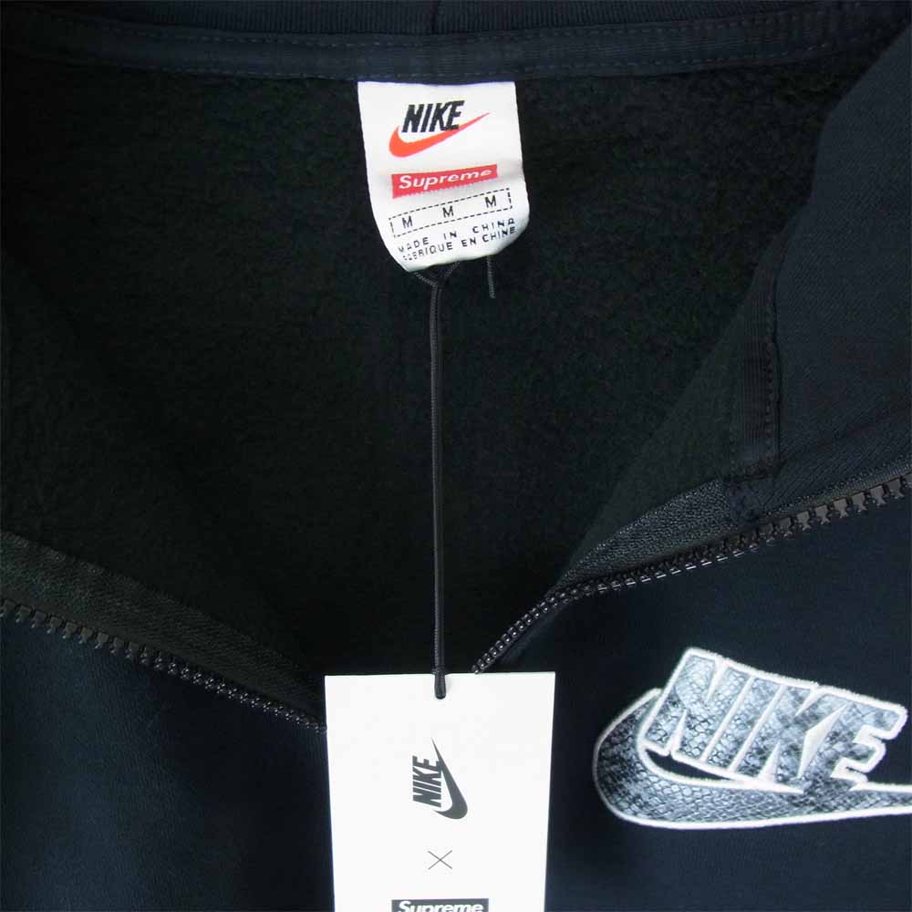Supreme シュプリーム 21SS × ナイキ Nike Half Zip Hooded Sweatshirt ハーフ ジップ フーデッド スウェットシャツ ブラック系 M【新古品】【未使用】【中古】