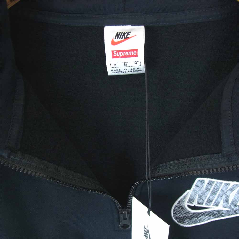 Supreme シュプリーム 21SS × ナイキ Nike Half Zip Hooded Sweatshirt ハーフ ジップ フーデッド スウェットシャツ ブラック系 M【新古品】【未使用】【中古】
