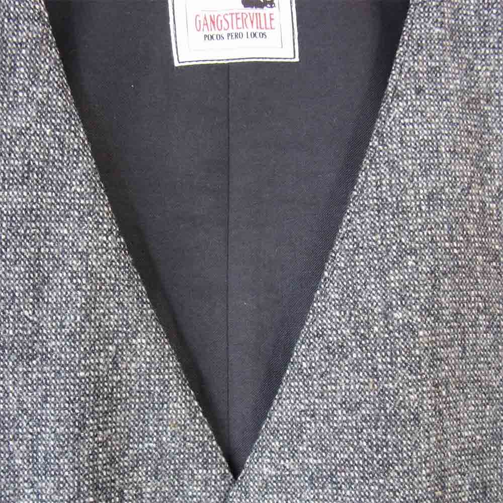 GANGSTERVILLE ギャングスタービル GSV-13-AW-11 ロープ刺繍 ベスト グレー×黒 XL【中古】