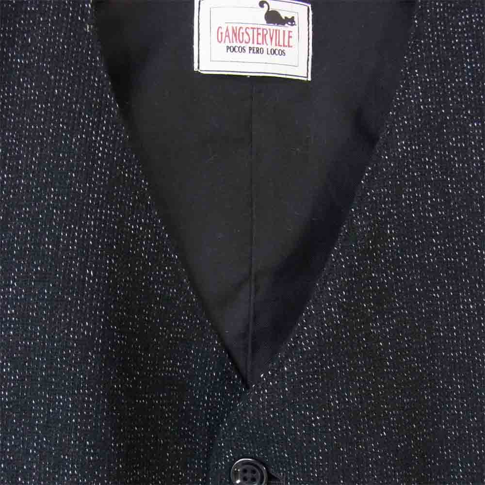 GANGSTERVILLE ギャングスタービル GSV-16-AW-16 ロープ刺繍 ベスト ブラック系 XL【中古】