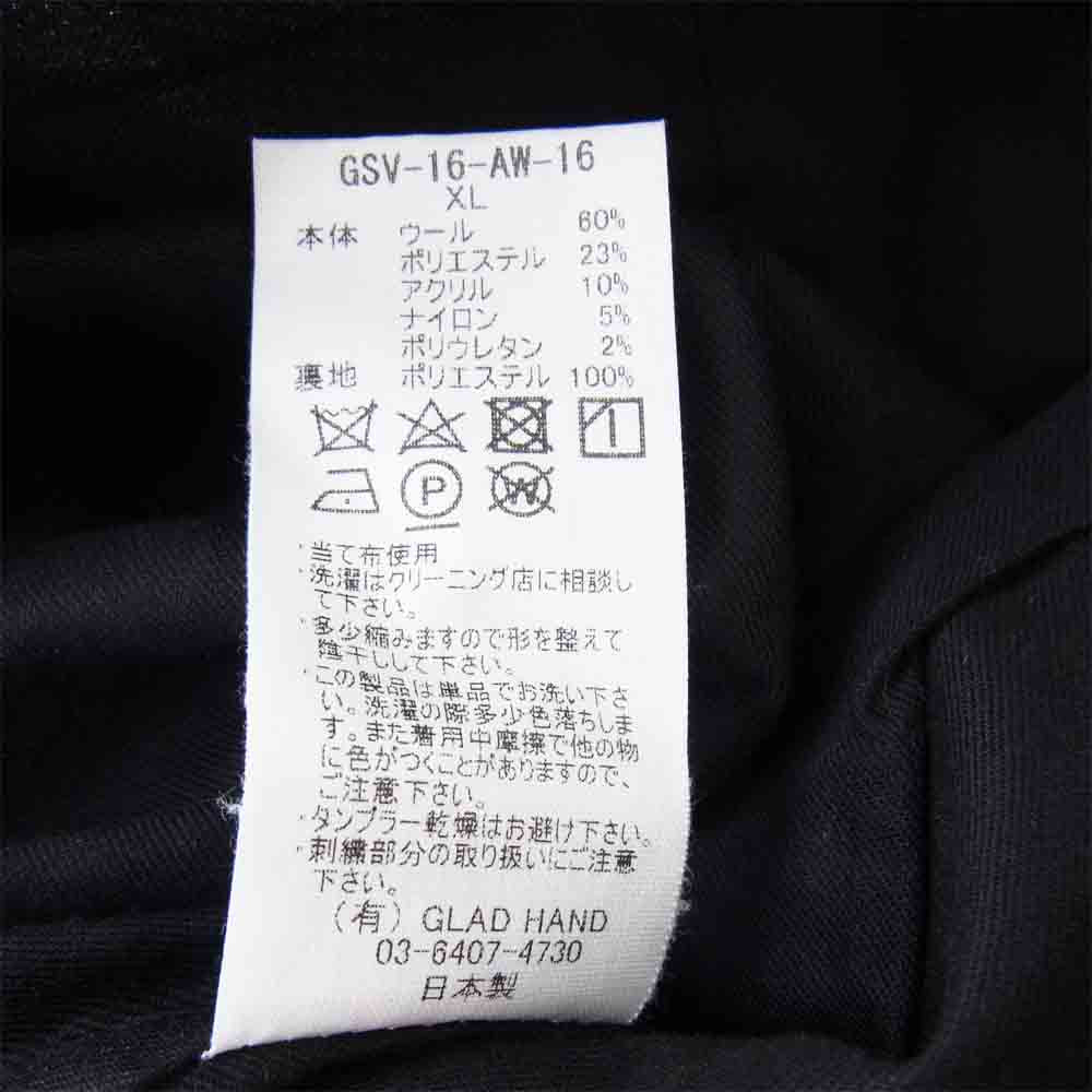 GANGSTERVILLE ギャングスタービル GSV-16-AW-16 ロープ刺繍 ベスト ブラック系 XL【中古】