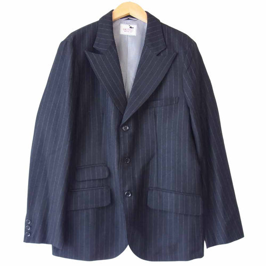 GANGSTERVILLE ギャングスタービル ストライプ スーツ セットアップ ブラック系 XL【中古】