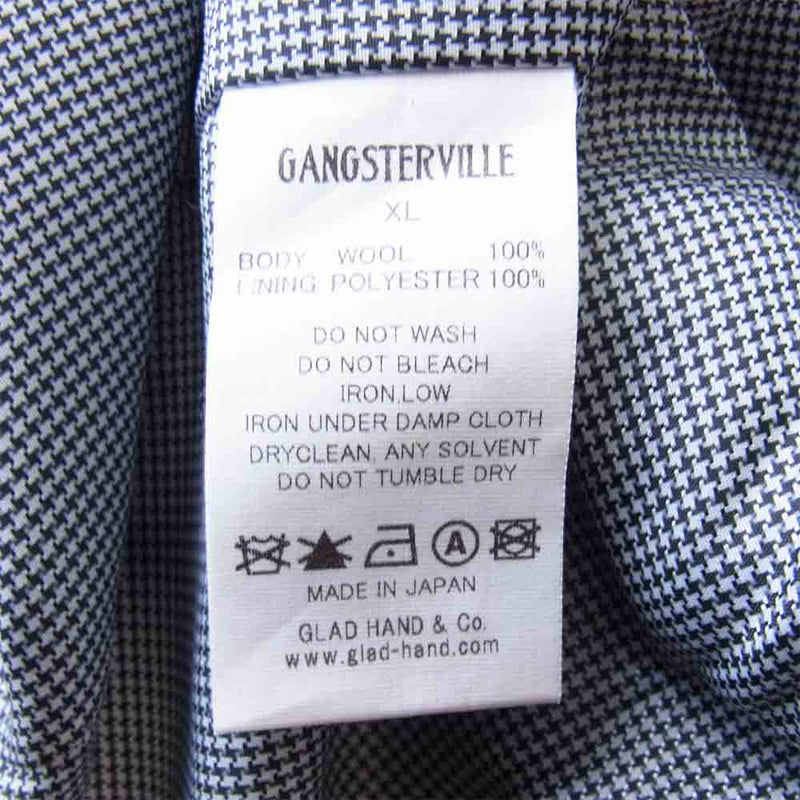 GANGSTERVILLE ギャングスタービル ストライプ スーツ セットアップ ブラック系 XL【中古】