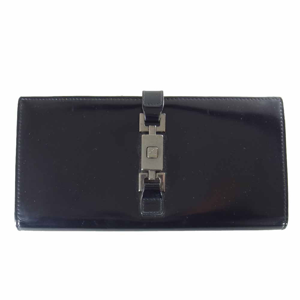 GUCCI グッチ 035 2184 2134 ジャッキーライン GG柄 Wホック 長財布 ブラック系【中古】