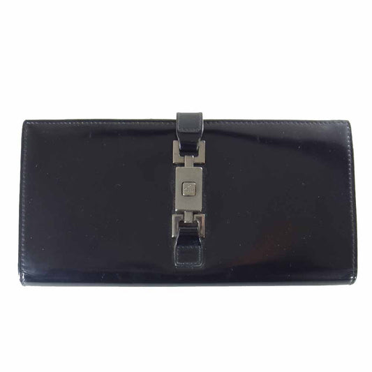 GUCCI グッチ 035 2184 2134 ジャッキーライン GG柄 Wホック 長財布 ブラック系【中古】