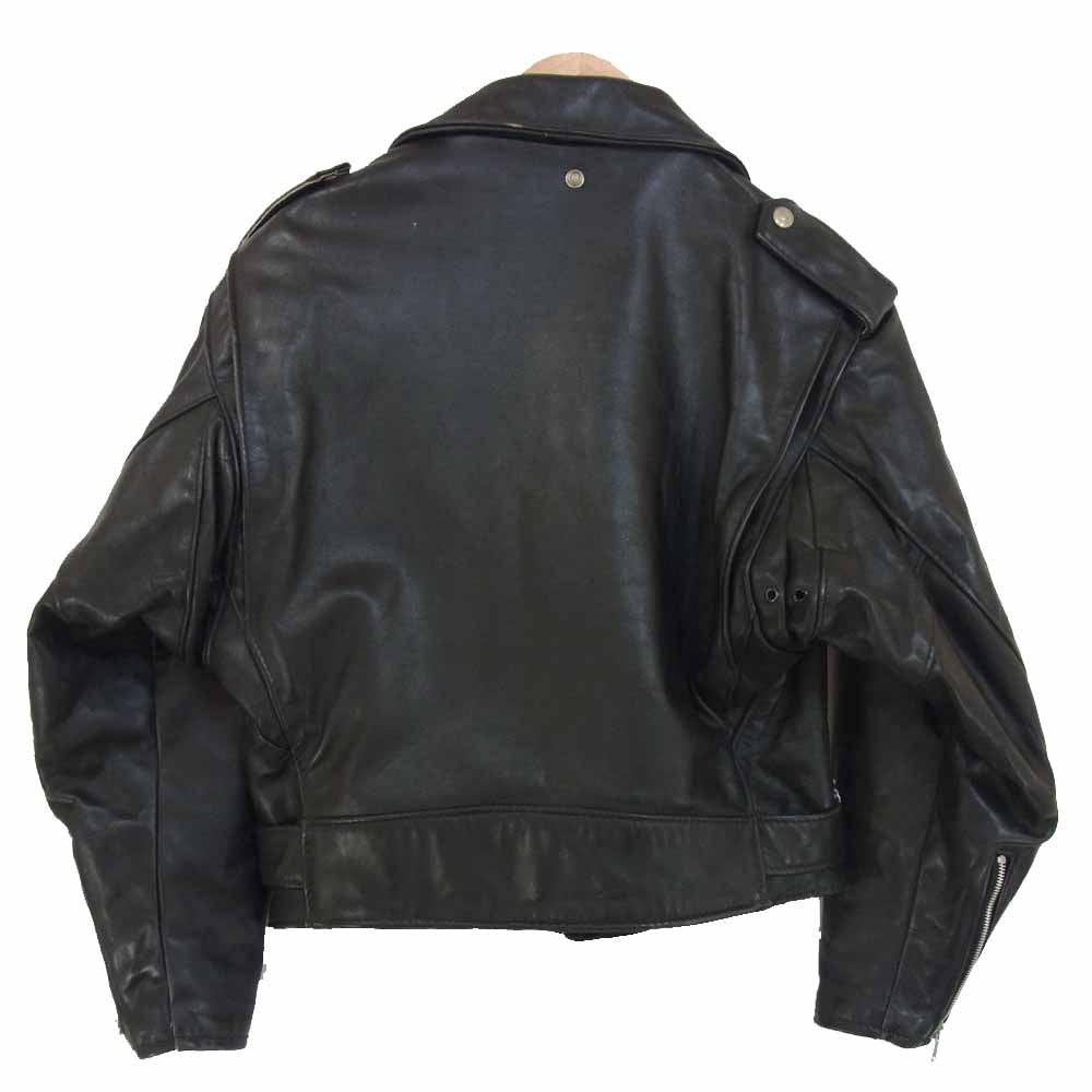 schott ショット ダブル ライダース レザー ジャケット USA製 ダブルライダース ブラック系 10【中古】
