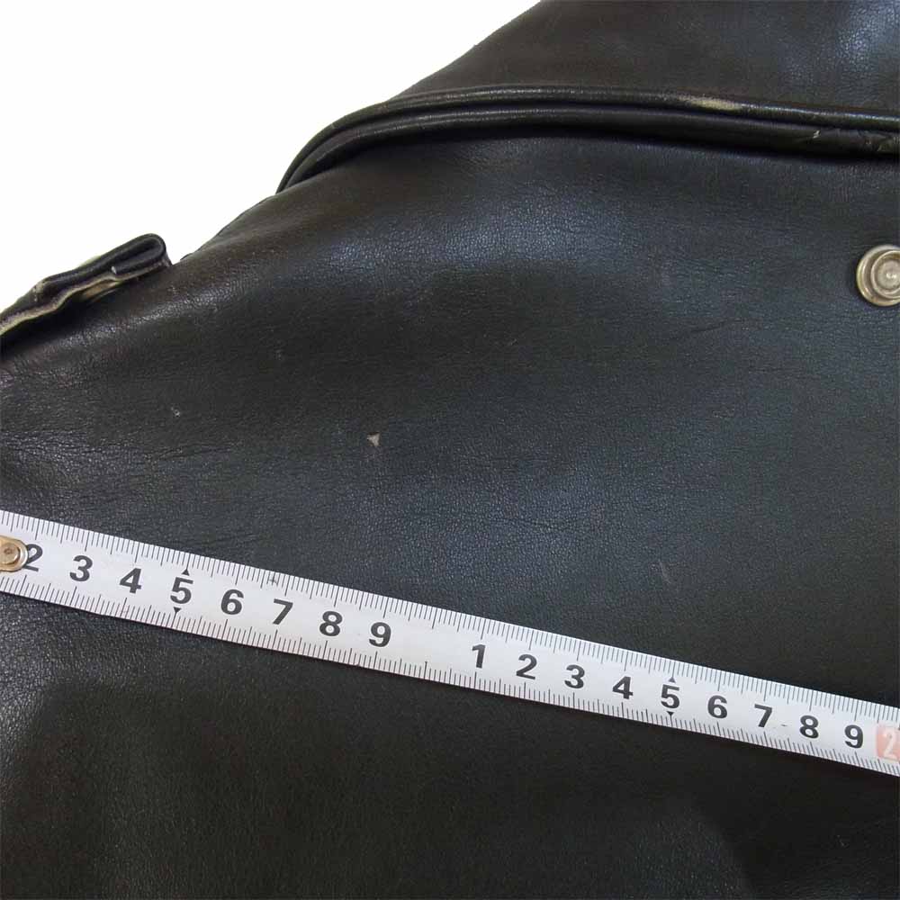 schott ショット ダブル ライダース レザー ジャケット USA製 ダブルライダース ブラック系 10【中古】