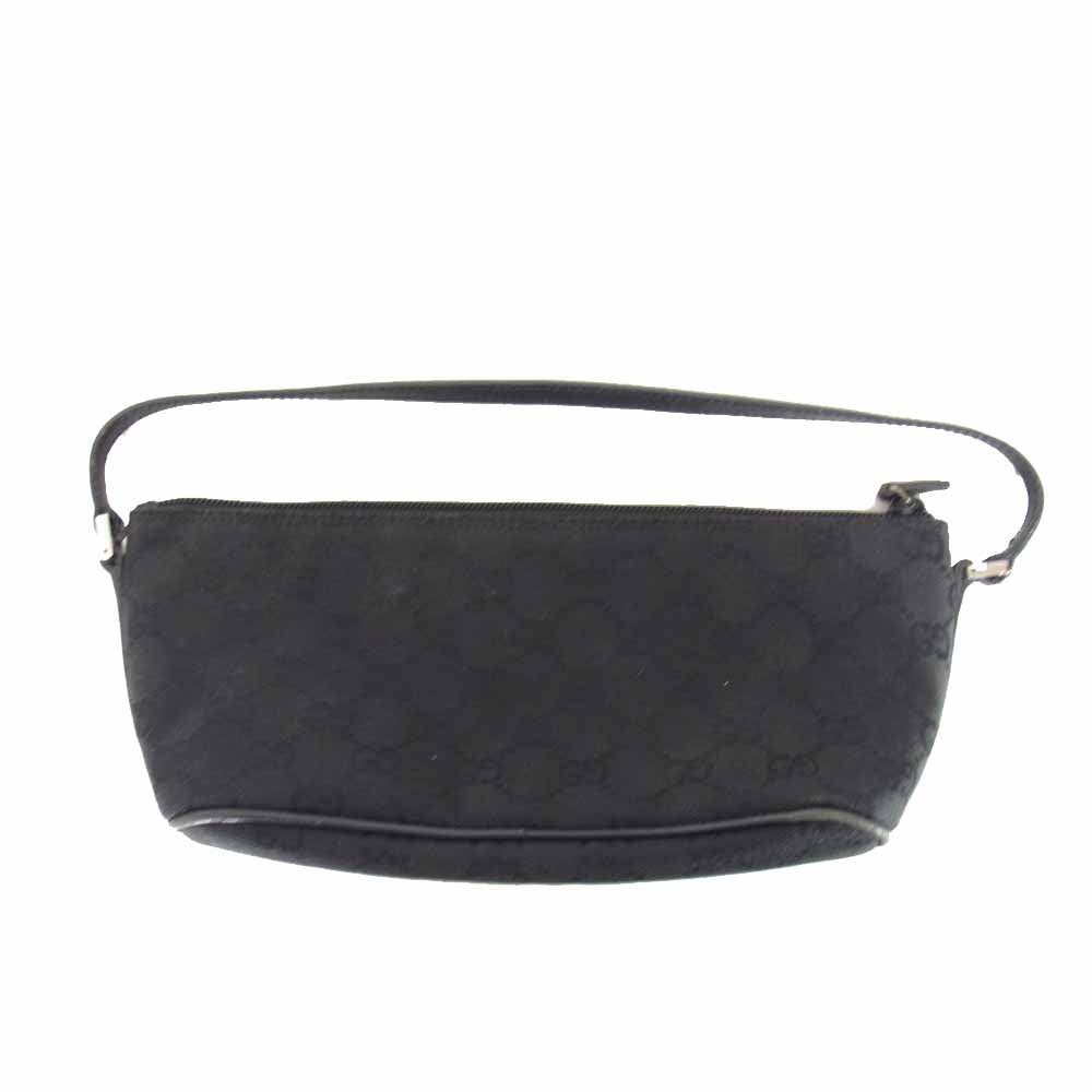 GUCCI グッチ 7198 GGキャンバス アクセサリー ポーチ ブラック系【中古】