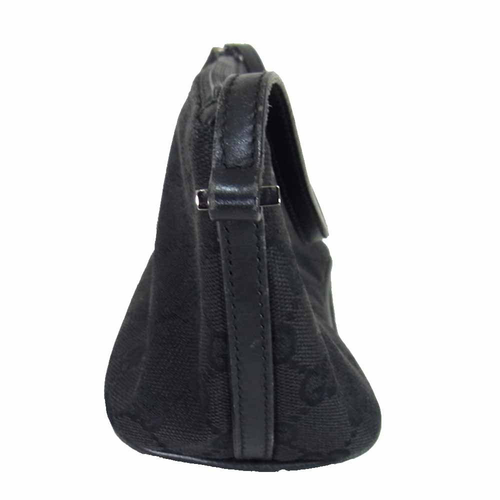 GUCCI グッチ 7198 GGキャンバス アクセサリー ポーチ ブラック系【中古】