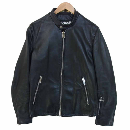 SOPHNET. ソフネット 17AW SOPH-178037 × ショット schott LEATHER RIDERS JACKET シープスキン シングルライダースジャケット ブラック系 36【中古】