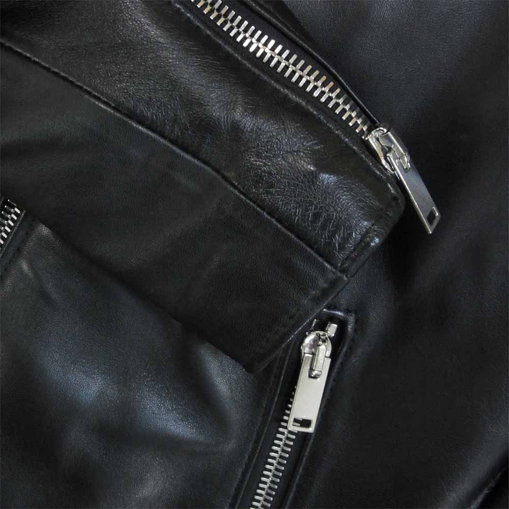 SOPHNET. ソフネット 17AW SOPH-178037 × ショット schott LEATHER RIDERS JACKET シープスキン シングルライダースジャケット ブラック系 36【中古】