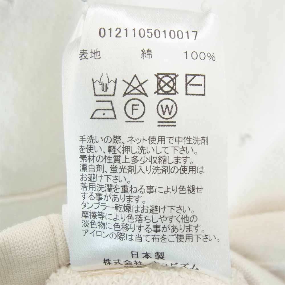 VISVIM ビズビム 121105010017 AMPLUS HOODIE P.O. CRASH アンプラス フーディー プルオーバー オフホワイト系 1【新古品】【未使用】【中古】