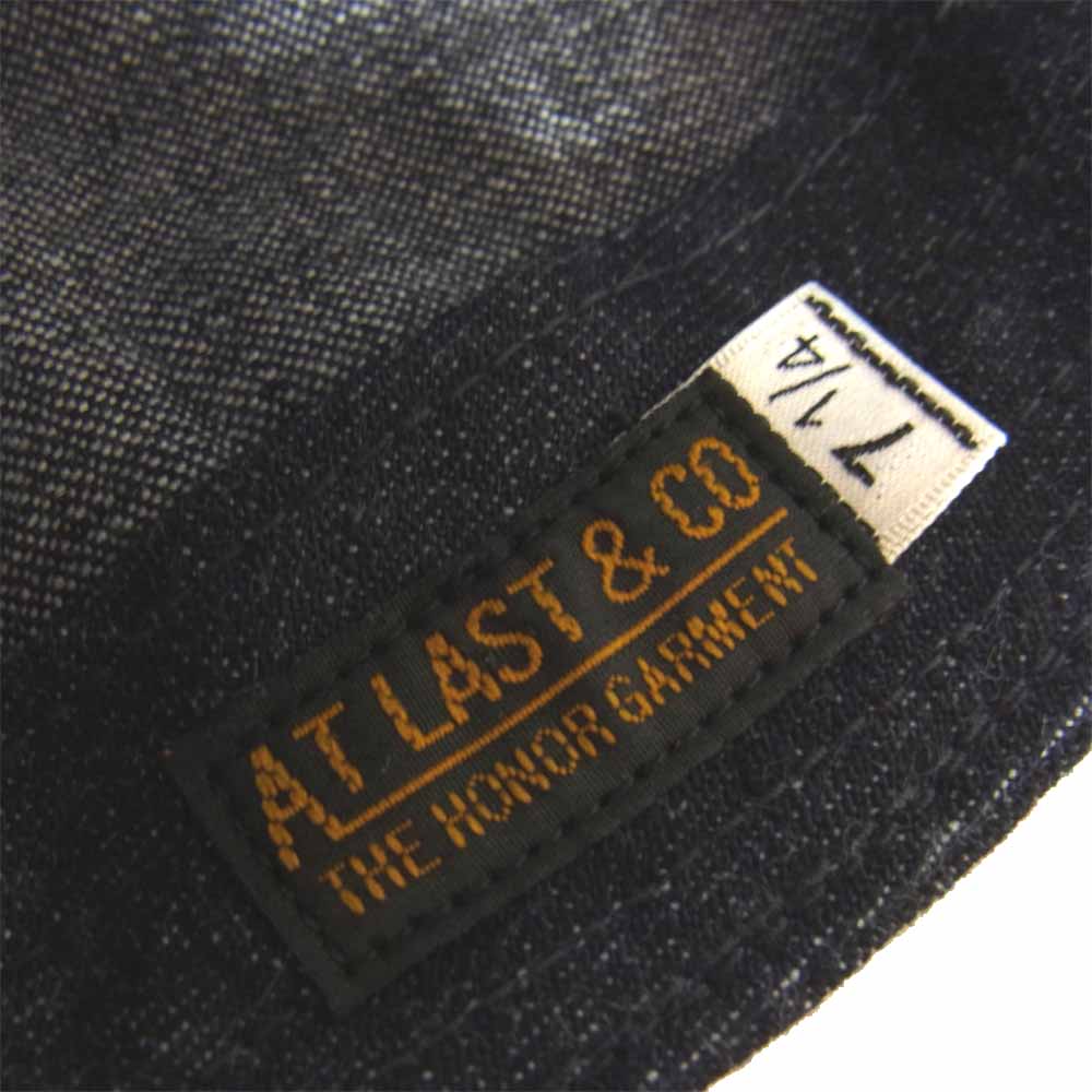 AT LAST アットラスト MECHANIC CAP メカニック キャップ ネイビー系 7 1/4【美品】【中古】